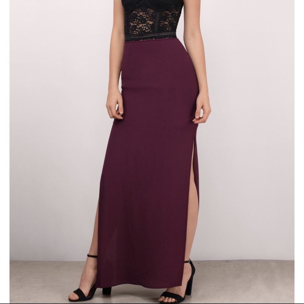 Purple maxi skirt